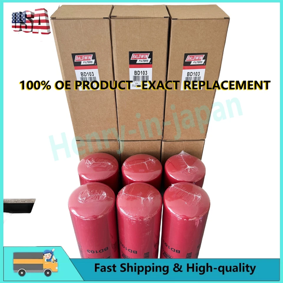 6pcs Baldwin BD103 Engine Oil Filter Free Expedited Shipping NEW Foto 2 de 4