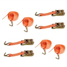 1.5"×15' Polyester Ratchet Straps 4000 lbs J Hook Heavy Duty Tie Downs 4 Pack