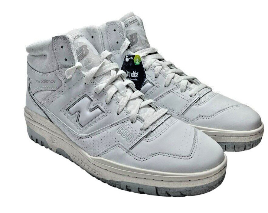 New Balance 650 High Top Triple White BB650RWW Men&rsquo;s Size 