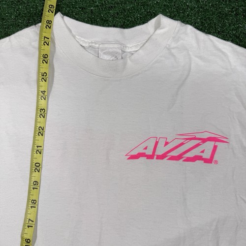 Vintage Avia Spike It Guava Game Volleyball T-Shirt 80s 90s Single Stitch L - Picture 8 of 8