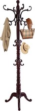 Wooden Coat Rack Freestanding 14 Hooks Heavy Duty Vintage Corner Office