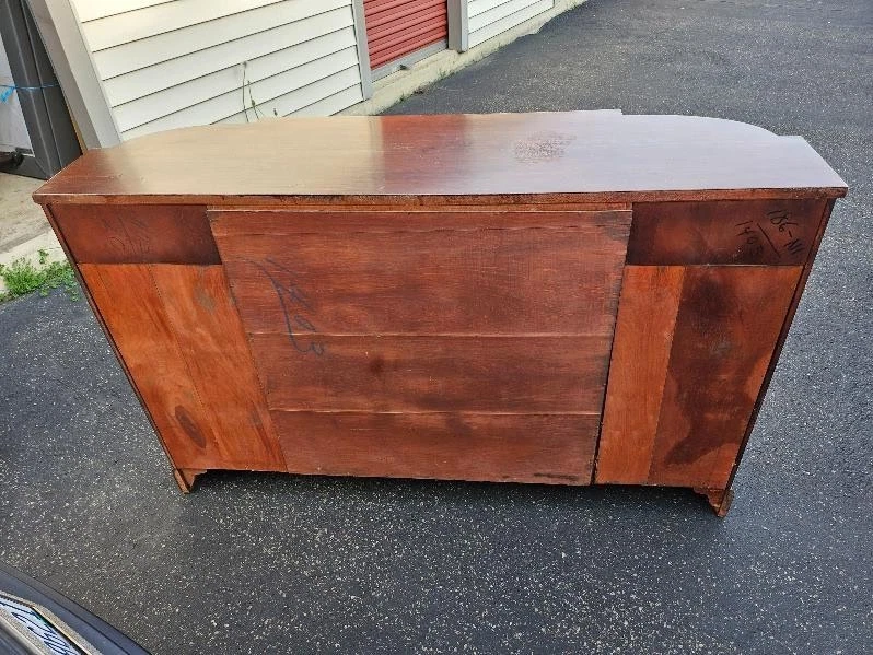 Aparador buffet vintage estilo antigua colonia regencia caoba con superficie de escritura Foto 4 de 4