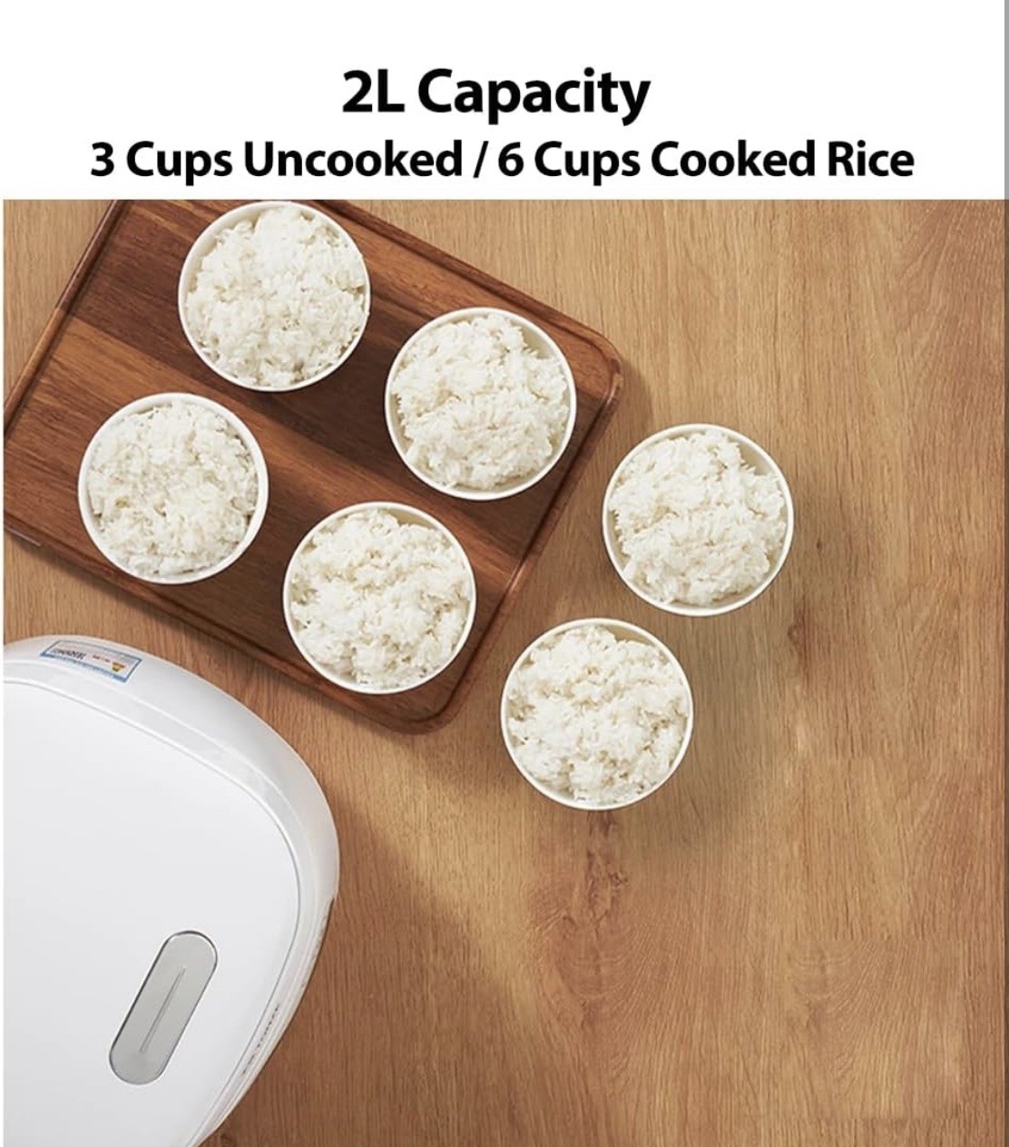 Joydeem Pure Ceramic Rice Cooker FD20S-W,3 Cups Uncooked Rice Cookers(Brand New)