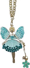 Butterfly Wing Fairy Car Rear View Mirror Pendant, Crystal Rhinestone Mirror Han