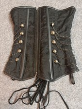 Spirit Halloween Black Brocade Corset Top Cha...