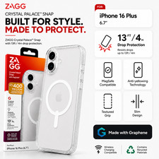 ZAGG (iPhone 16 Plus) Crystal Palace Snap Case MagSafe Magnetic Shockproof Cover