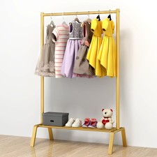 STWWO Kids Dress Up Storage, Metal Kids Clothing Rack, Kids Costume Rack with...