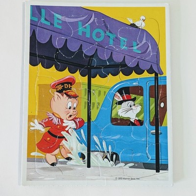 1973 puzzle porky pig bugs Bunny Looney tunes doorman and car