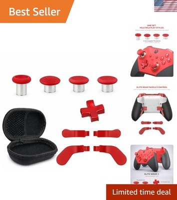 Elite Series 2 Accessory Pack: Custom Red Thumbsticks & Paddles - 9 PC Set