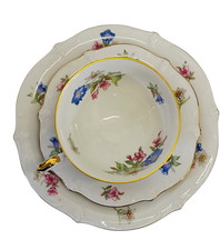 Schumann Arzberg Bavaria Sammeltassen Porzellan Gedeck Teller & Tasse Golddekor