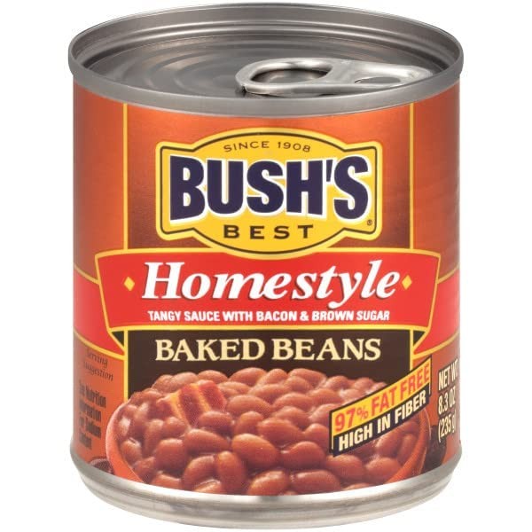 Bush's Best Baked Beans with Bacon Brown Sugar 8.3 oz Pack of 3 Gluten Free