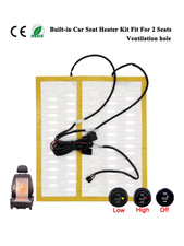 Universal Built-In Car Seat Heater Kit Fit 1 Seat 12V Alloy Wire Fast Heating Pa