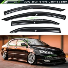 For 2003-2008 Toyota Corolla Sedan JDM Mugen Style Window Visors Rain Guards