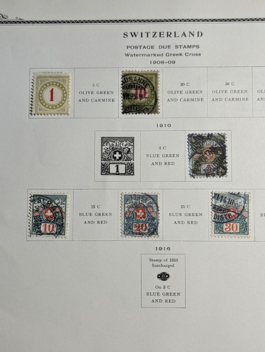 Valuable Switzerland(1900-1919)Stamp Collection on pages from an old Scott album - Bild 16 von 17