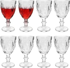 Red Wine Glasses,Crystal Clear Stemware,12 Ounce,Set of 8