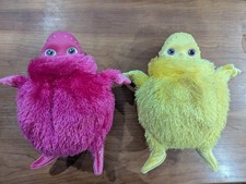 Lot of 2 - Boohbah Silly Sounds Plush Toy 2004 Hasbro Yellow Pink AS-IS