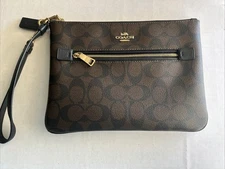 Coach Wrislet Large Two-Tone Brown Leather F79896