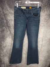Anthropologie Pilcro And The Letterpress Jeans Womens 28 Blue Flared Dark Wash