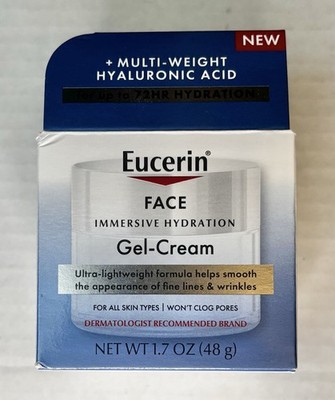 Eucerin Immersive Hydration Replenishing Night Gel Face Cream W/Hyaluronic 1.7oz
