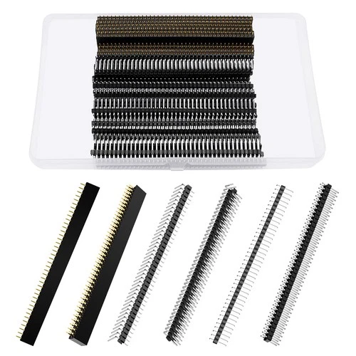 VooGenzek 30 Stück 6 Typen 2.54mm 40 Pin Gerade Einreihige Buchsenleiste Sockel