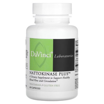 2 X DaVinci Laboratories of Vermont, Nattokinase Plus, 60 Capsules