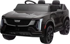 24V Licensed Cadillac Ride on Truck Car for Kids 2 Seater Electric Vehicle Black