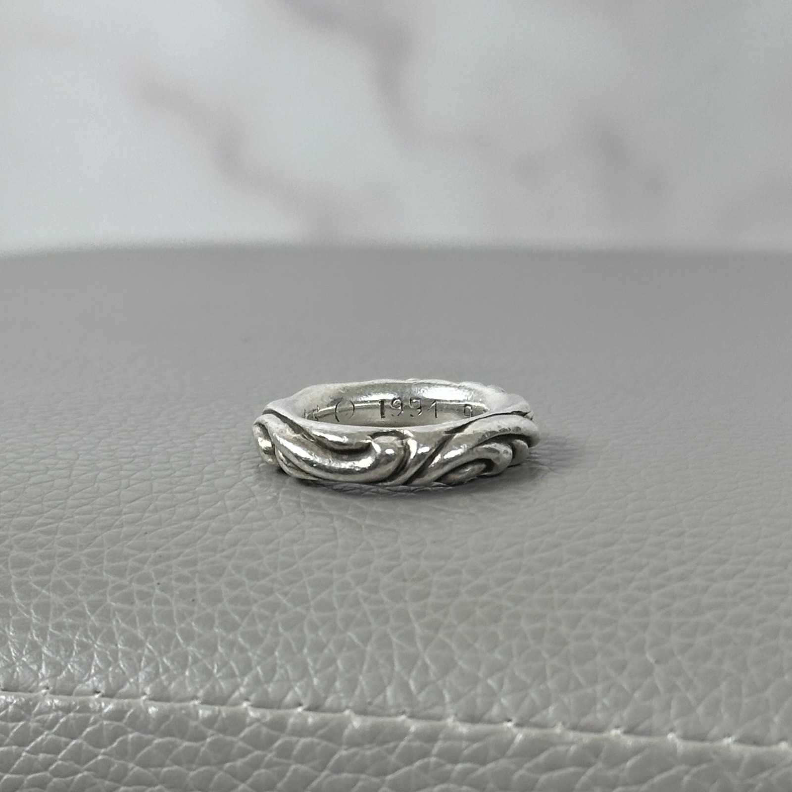 Chrome Hearts Silver Scroll Ring .925 Designer Ar… - image 3
