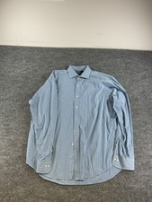 Polo Ralph Lauren Regent Classic Fit Dress Shirt 17.5 36/37 Blue Stripe Long Sle