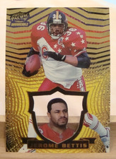 1997 Pacific Invincible Red NFL Card#115 Jerome Bettis, Pittsburgh Steelers, HOF