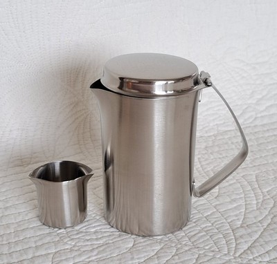 ABS DDR Christa Petroff-Bohne Sahnegießer 3 cl 18/8 + Kaffeekanne 35 cl 18/10
