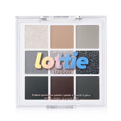 Lottie London Soft Grunge 9 Shade Eyeshadow Palette Metallic Grey