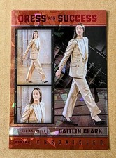 2025 Panini Chronicled Caitlin Clark WNBA #67 Red Cracked Ice Dress For Success