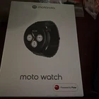 Motorola Moto Watch Fitness Tracker 45mm Black Silicone Band 4GB Android iOS