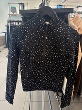 NWT Size 6 Lululemon Define Cropped Jacket Nulu Heart Scatter Dot White Black