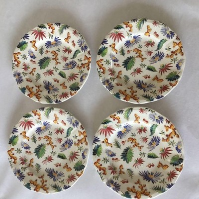 Gien Tamarin Canap Plate 16cm 6.3in Set Of 4 Collectible Tableware