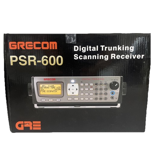 GRECOM PSR-600 Digital Trunking Mobile Base Scanner W/Power Cord & Antenna WORKS