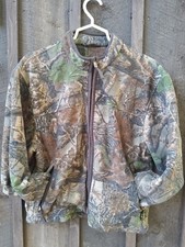 Cabela's YOUTH Full Zip Camouflage Fleece Jacket Green/Brown Kids