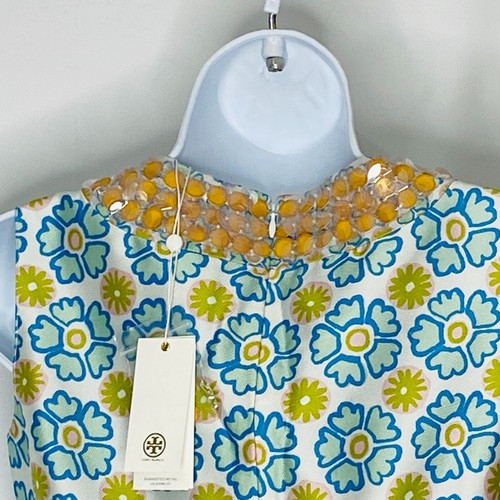 Tory Burch Annette Seidenkleid limitiert David Hicks Floral Edition Gr. 00 NEU 498 $ - Bild 7 von 11