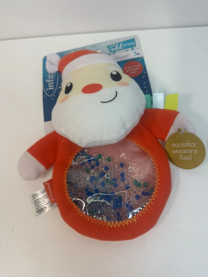 НОВЫЕ сенсорные приятели Infantino Seek & Squish: Санта и снеговик с гелевыми бусинами на животе - Изображение 3 из 4