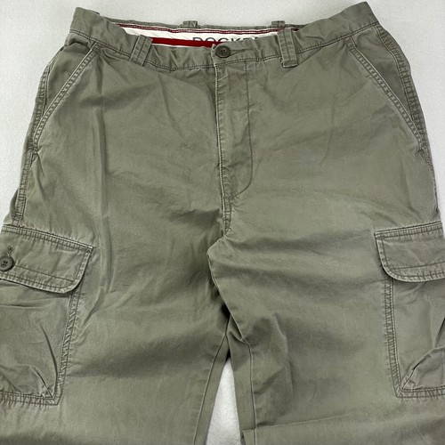 VTG DOCKERS Cargo Pants Mens 34x34 Khaki Relaxed-Fit Baggy Military Style Y2K - Picture 3 of 13