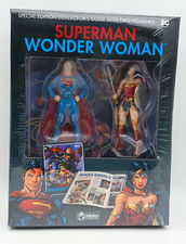 Superman und Wonder Woman Figuren 1:14 und 60 seitiges Buch auf englisch
