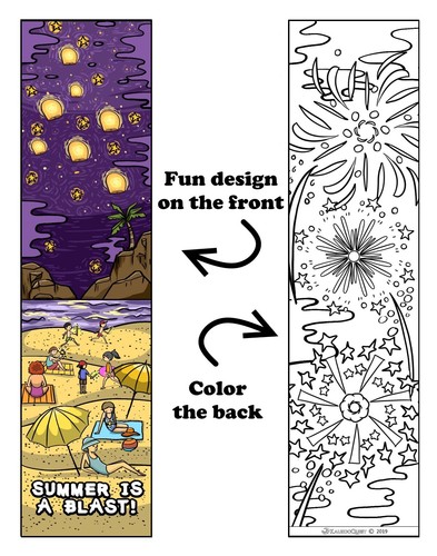 NEW 12 Peanuts Grab & Go Play Packs + 12 KaleidoQuest Summer-Themed Bookmarks - Picture 3 of 3