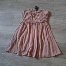 TFNC Pale Mauve Annabelle Mini Strapless Dress BNWT Party Evening Holiday UK14