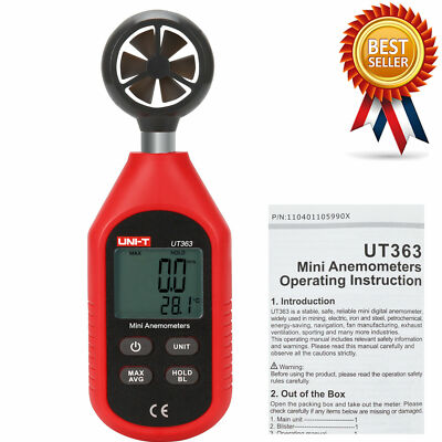 UNI-T UT363 Digital Mini Wind Air Speed Meter Anemometer Speed Temperature Te  K