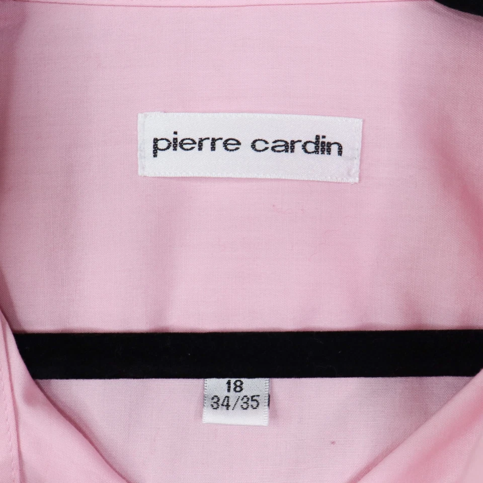 Pierre Cardin Button Up Shirt Mens Size 18 Pink Long Sleeve 34/35 - Image 3 of 4