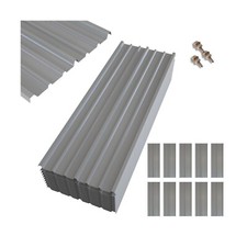 NeatiEase 10 Pcs Metal Roofing Panels, 5.1 Feet Corrugated Galvanized Roofing...