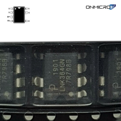 LNK364 LNK364GN Offline Switcher PWM Regler SMD8B (+Widerstand+Drossel)