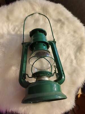Meva 864 Railroad Kerosene Paraffin Lantern Czech Republic Lamp Green VTG EUC