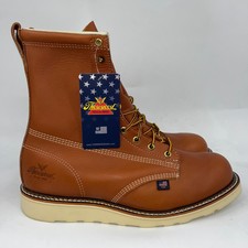 THOROGOOD AMERICAN HERITAGE 8″ "TOBACCO" PLAIN TOE MENS WORK BOOTS SIZE 13D