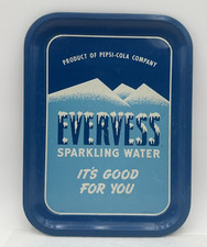 Vintage Pepsi Cola Evervess Sparkling Water Metal Serving Tray EG-2 USA